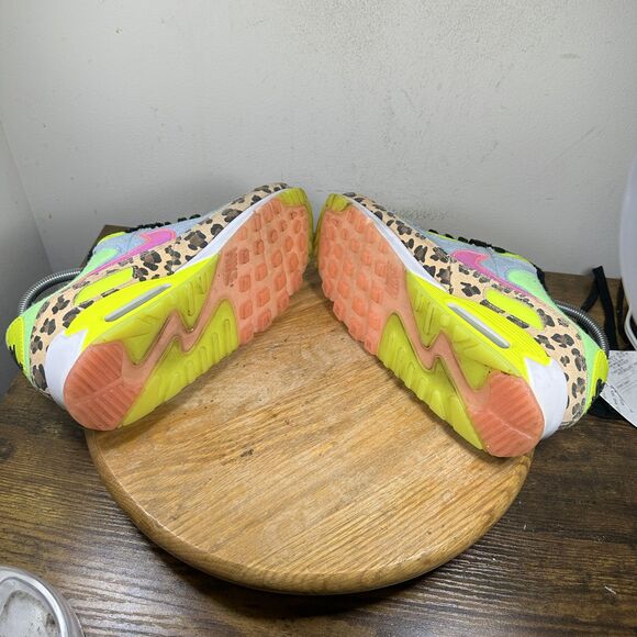 Nike Air Max 90 SE Shoes Womens Size 9.5 Animal Camo Smile Face Cw3499-300 - Picture 7 of 8